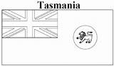 Flag Tasmania Coloring Geography Australia States Pages Flags Territories State sketch template