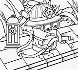 Coloring Pages Minion Lego Firefighter Kids Fireman Printable Colouring Books sketch template