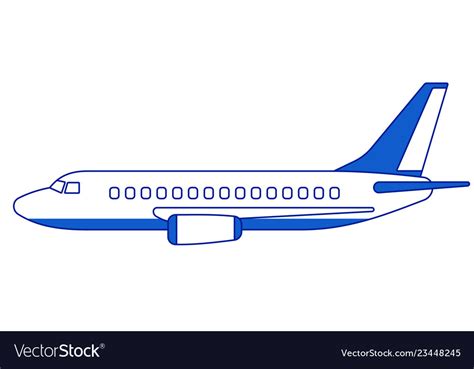 aeroplane side view royalty  vector image vectorstock