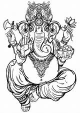 Coloring Pages Ganesha Print Wonder God sketch template