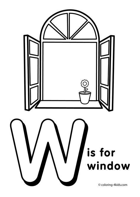 letter    window coloring page