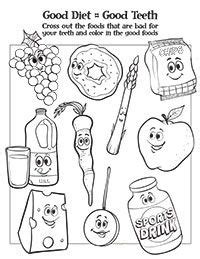 healthy foods coloring sheet crafts pinterest healthy food