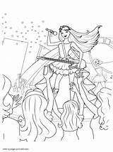 Barbie Coloring Popstar Princess Pages Printable Colouring Girls Print sketch template