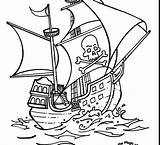 Pirate Ship Coloring Pages Kids Printable Drawing Adult Getdrawings Color Print Getcolorings Brilliant sketch template