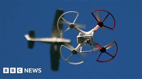 drones  planes  mid air  misses increase bbc news