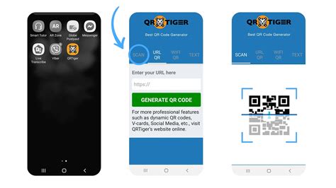 scan qr codes   android phone  custom qr code maker  creator  logo