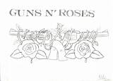 Roses Guns Logo Coloring Pages Logos Dani Deviantart Template Camera sketch template