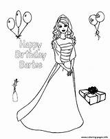 Barbie Coloring Birthday Pages Happy Printable Princess Color Print Kids Colouring Pauper Barney Book Fun Sheets Popular Comments sketch template