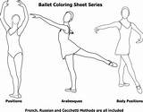 Ballet Coloring Pages Positions Position Body Getcolorings Color Print sketch template