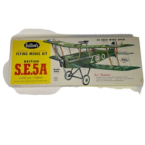 Guillows Flying Airplane British S E 5a Balsa Wood Model Kit Ebay