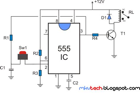 simple latching relay circuit diagram