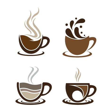 coffee cup logo images set  vector art  vecteezy
