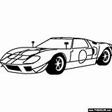Ford Coloring Gt40 1964 Pages Cars Thecolor sketch template