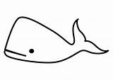 Whale Cartoon Coloring Simple Pages Printable Drawing sketch template