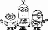 Minion Coloring Pages Bob Minions Clipart Kevin Eye Printable Stuart Cool Cute Color Despicable Kids Print Clip Getcolorings Sheets Clipground sketch template