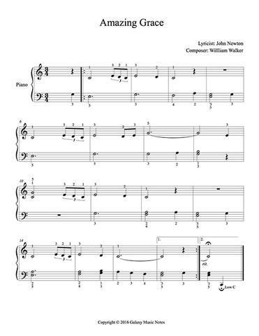 amazing grace level  piano sheet  sheet  amazing grace singing lessons