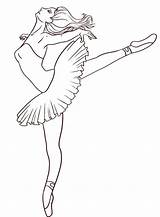 Ballet Coloring Pages Kids Printable Ballerina sketch template