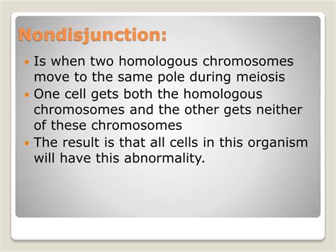 Ppt Abnormal Meiosis Powerpoint Presentation Free Download Id 2887507