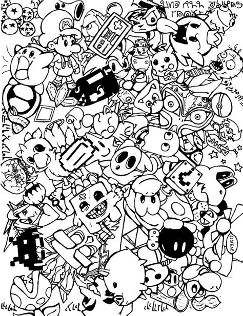 doodle coloring pages colouring adult detailed advanced printable