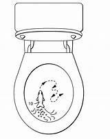Toilet Drawing Bowl Clipart Bathroom Side Getdrawings sketch template