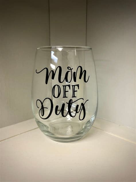 mom   stemless wine glass personalized stemless wine glass custom engraved gift barware wine
