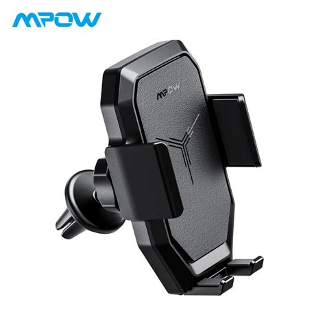 mpow car phone holder mount car qi wireless charger chargable qi car charger stand mount