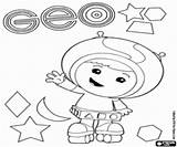 Umizoomi Coloring Geo Pages Team Geometric Bot sketch template