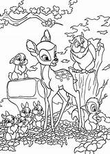 Bambi Coloring Disney Pages Walt Printable Kids Sheets Friends раскраски перейти sketch template