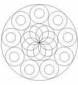 Kreis Ausdrucken Mandalas Ausmalbild sketch template