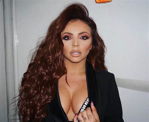 little mix jesy nelson goes braless in plunging vest top