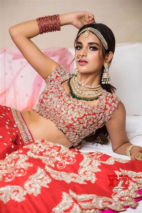 actress nidhhi agerwal hot stills in traditional attire social news xyz