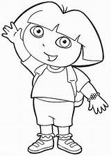 Dora Explorer Coloring Pages Cartoon Drawing Kids Drawings Print Hello Sheets Choose Board Only sketch template