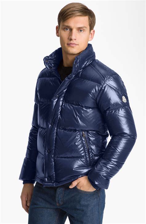 moncler  quilted puffer jacket  blue  men navy lyst