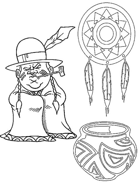 thanksgiving indian coloring sheets coloring pages