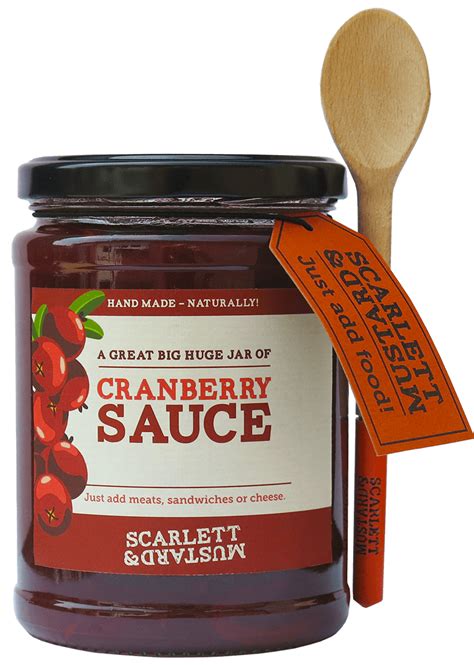 cranberry sauce 600g spoon scarlett and mustard