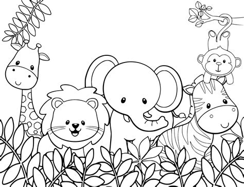 coloring pages  kids animals