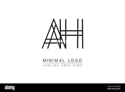 initial ah ha   logo design creative modern letters icon vector illustration stock vector