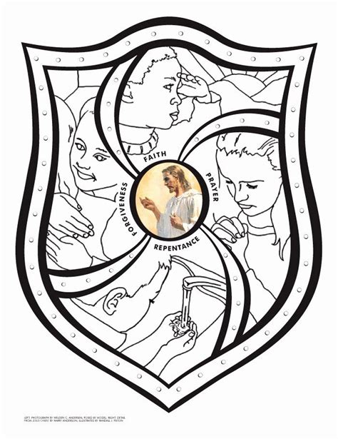 shield  faith coloring page lovely primarily inclined primary