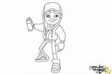 Subway Surfers Jake Draw Coloring Step Drawingnow Print sketch template