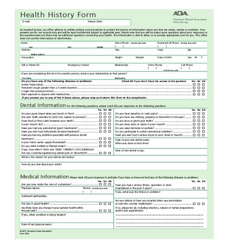 free 21 sample medical history forms pdf