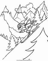 Montagna Malvorlagen Musim Colorare Halaman Disegni Misti Landschaft Paesaggi Kertas Mewarna Sejuk Immagine sketch template