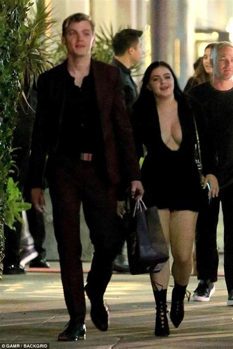 ariel winter goes braless on date night with beau levi meaden daily