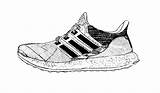 Adidas Drawing Boost Ultra Shoes Clipartmag sketch template