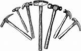 Hammers Clipart Types Tools Blacksmith Hammer Drawing Different Hand Metal Nail Clip Work Tattoo Etc Cliparts Tool Nails Small Use sketch template