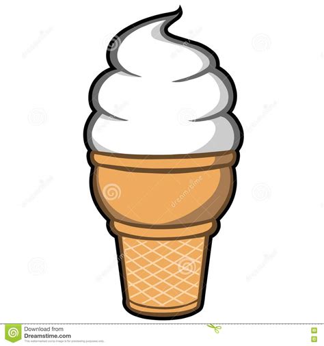 ice cream cone stock vector illustration  candy whipped