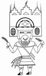 Kachina Navajo Messenger Representing sketch template