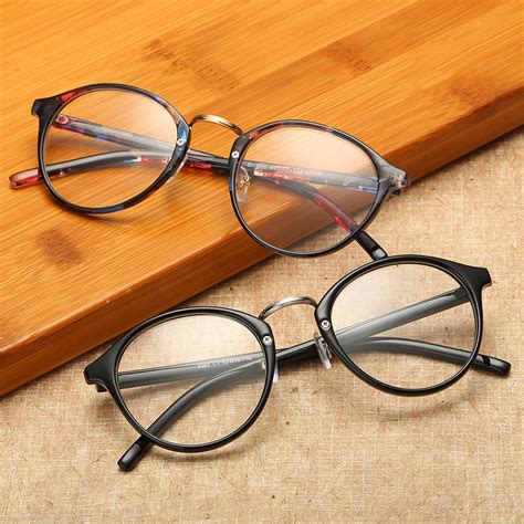 vintage men women retro round eyeglasses frame glasses eyewear clear