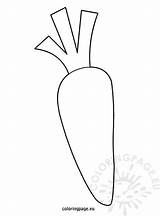 Carrot Template Coloring Vegetable Easter Coloringpage Eu sketch template