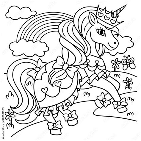 unicorn  princess coloring pages