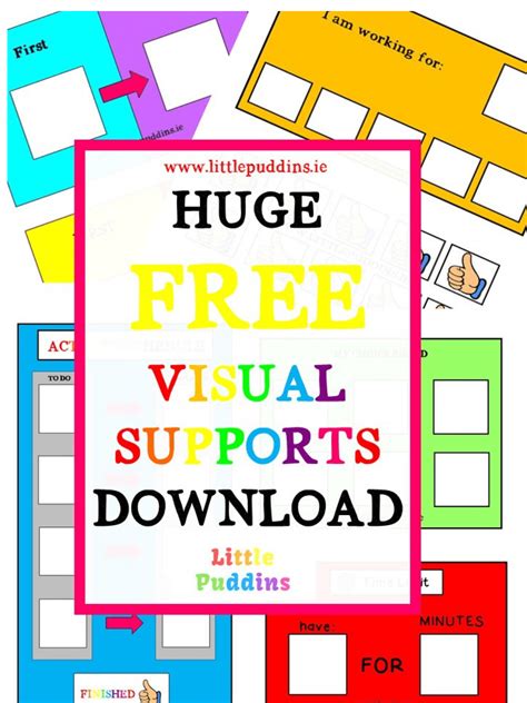 autism visual supports  printables  puddins